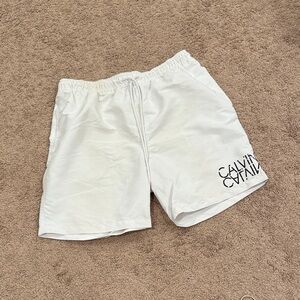 Calvin Klein Men's White Sports Shorts Swimwear